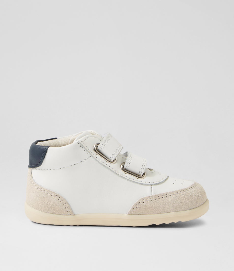 Bobux Su Champ High Chalk Gentian Blue Leather Ankle Boots