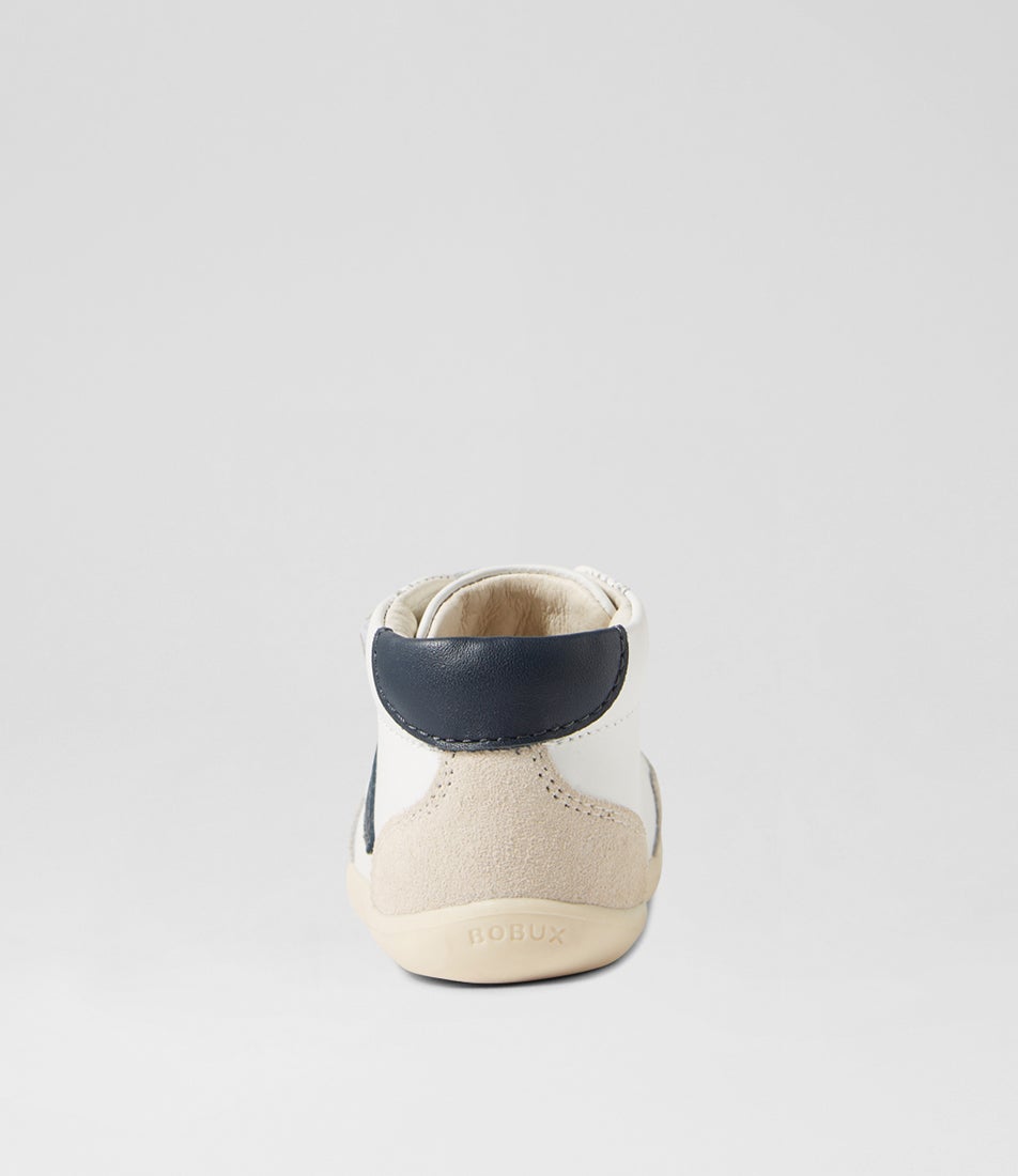 Bobux Su Champ High Chalk Gentian Blue Leather Ankle Boots