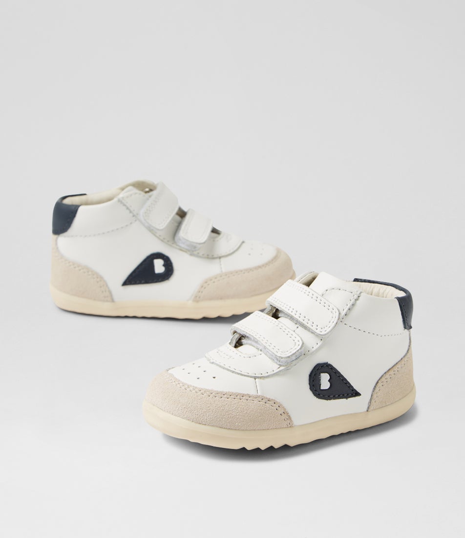 bobux Su Champ High Chalk Gentian Blue Leather Ankle Boots