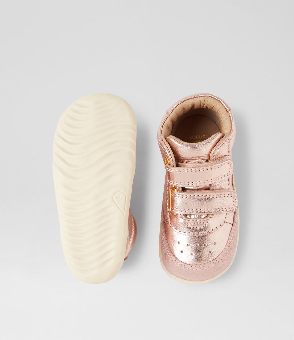 Bobux Su Champ High Infant Rose Gold Leather Ankle Boots