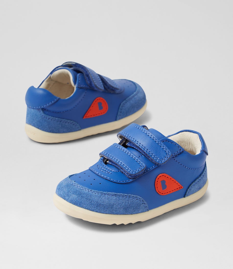 bobux Su Champ Infant Olympian Blue Leather Sneakers