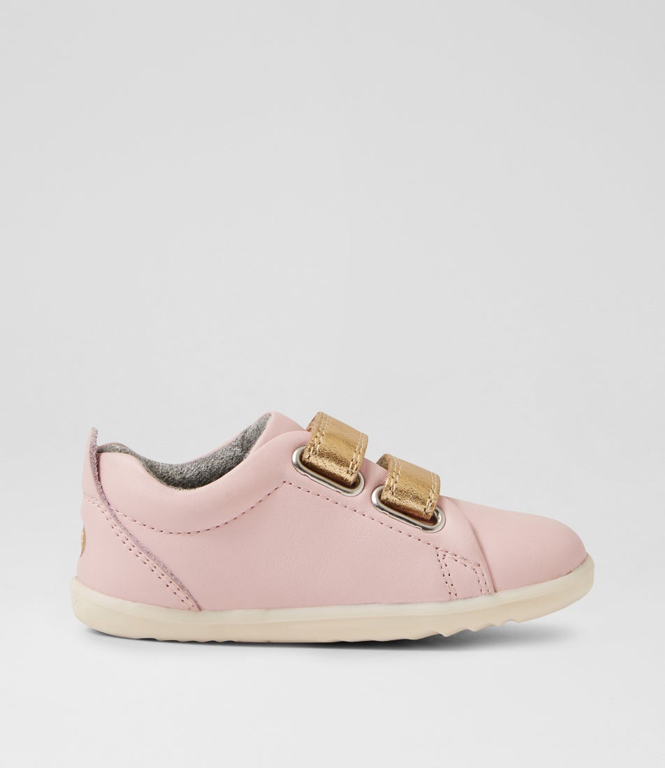 Bobux Su Grass Court Ballet Pink Leather Flat Shoes