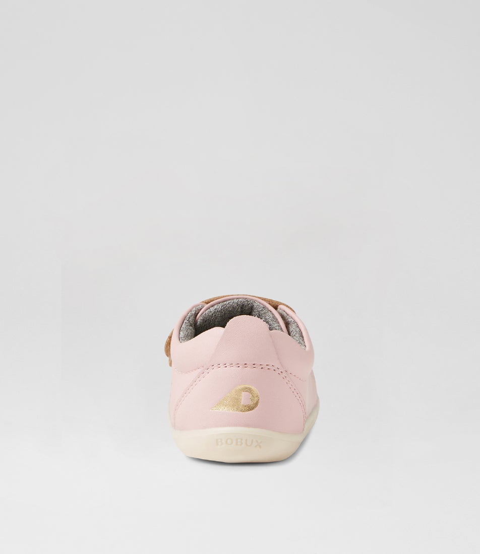 Bobux Su Grass Court Ballet Pink Leather Flat Shoes