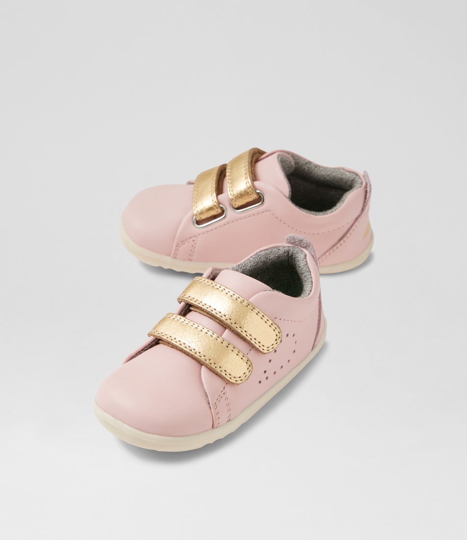 bobux Su Grass Court Ballet Pink Leather Flat Shoes