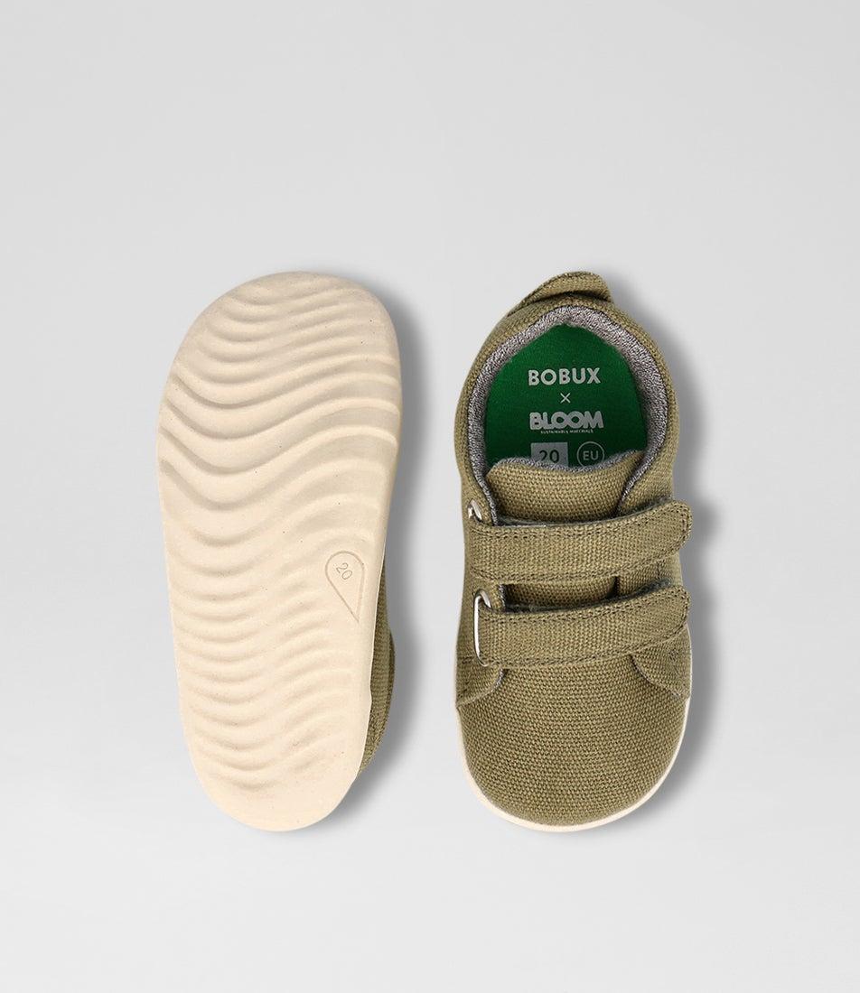 Bobux Su Grass Court Canvas Infant Sea Kelp Canvas Sneakers