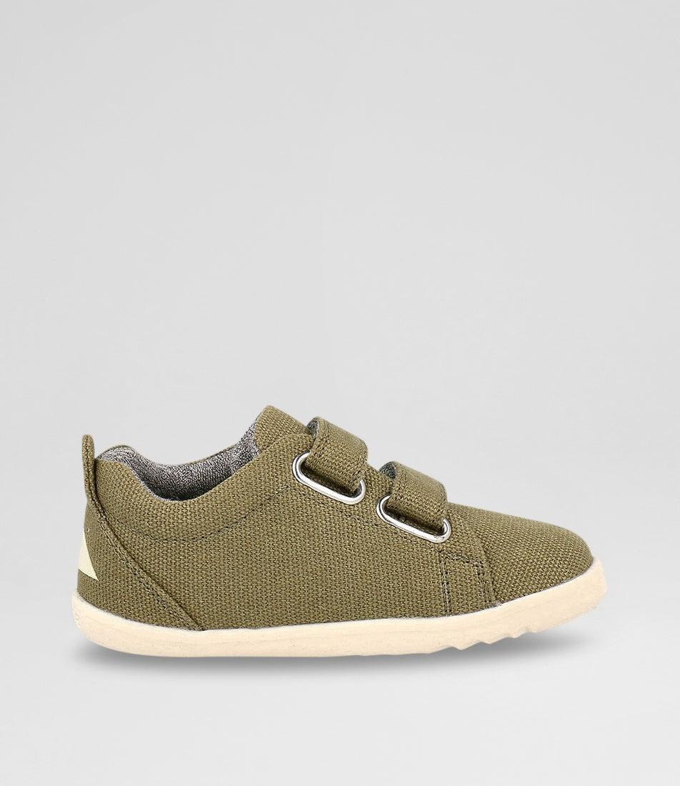 bobux Su Grass Court Canvas Infant Sea Kelp Canvas Sneakers