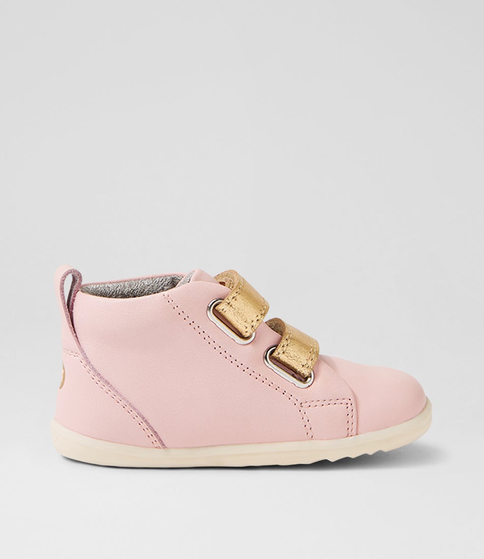 Bobux Su Grass Court High Infant Ballet Pink Leather Ankle Boots