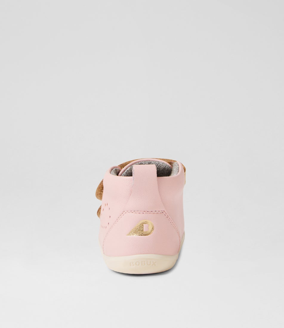 Bobux Su Grass Court High Infant Ballet Pink Leather Ankle Boots