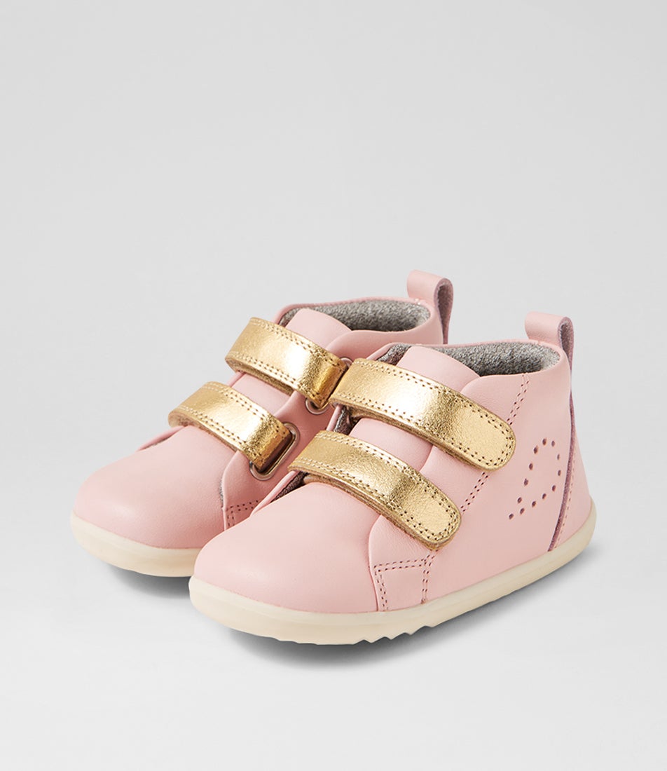 bobux Su Grass Court High Infant Ballet Pink Leather Ankle Boots