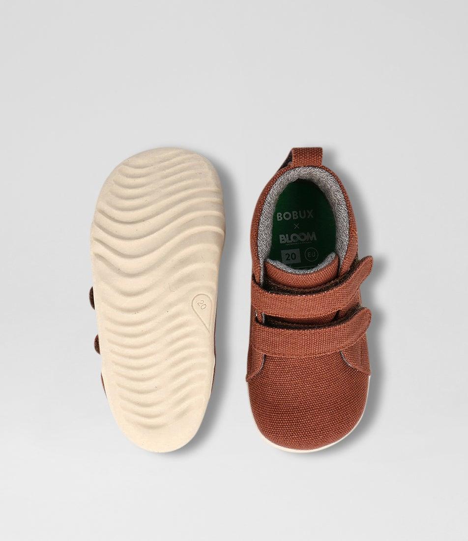 Bobux Su Grass Court High Infant Nutshell Canvas Ankle Boots