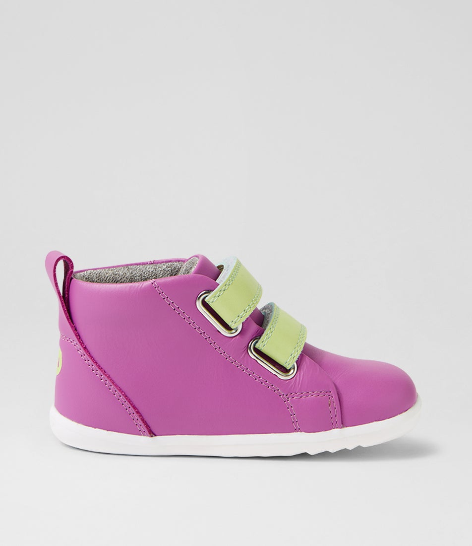 Bobux Su Grass Court High Infant Orchid Leather Ankle Boots