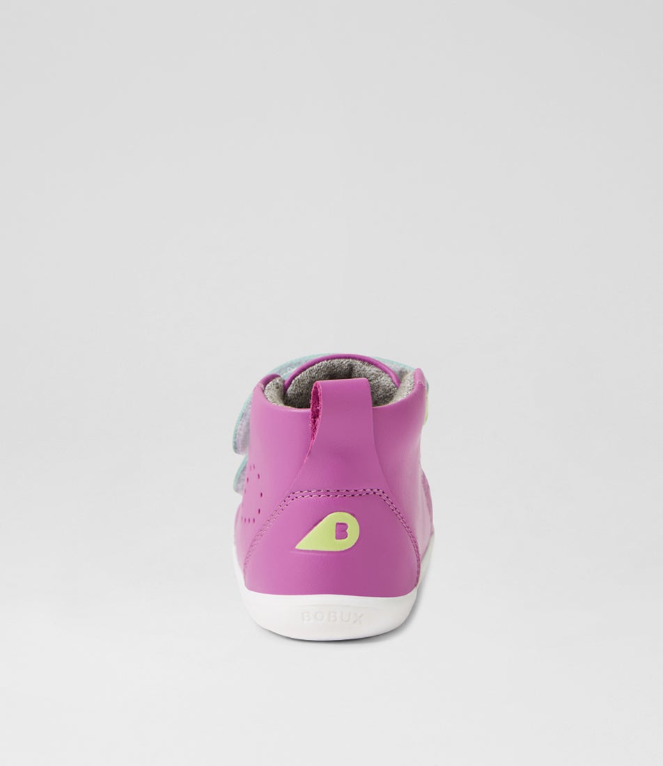 Bobux Su Grass Court High Infant Orchid Leather Ankle Boots