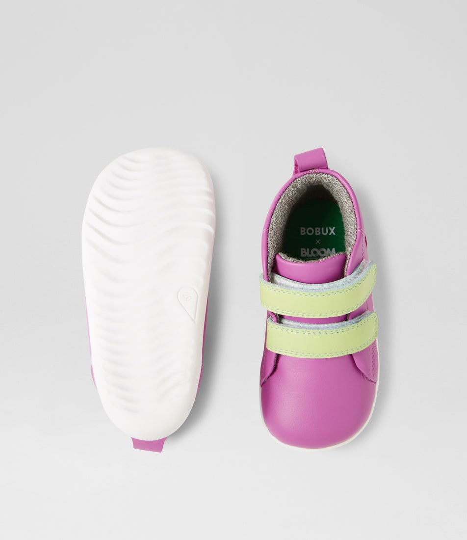Bobux Su Grass Court High Infant Orchid Leather Ankle Boots