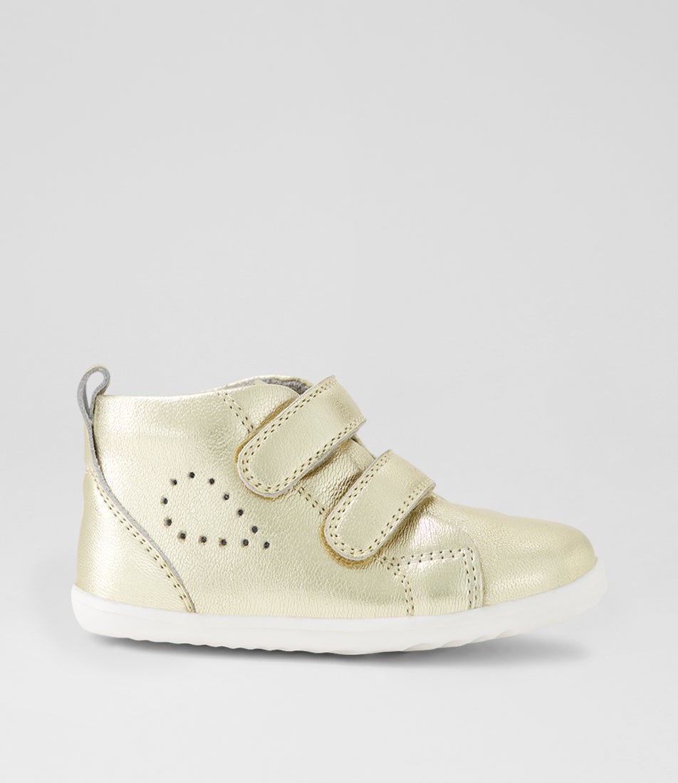 Bobux Su Grass Court High Pale Gold Leather Ankle Boots
