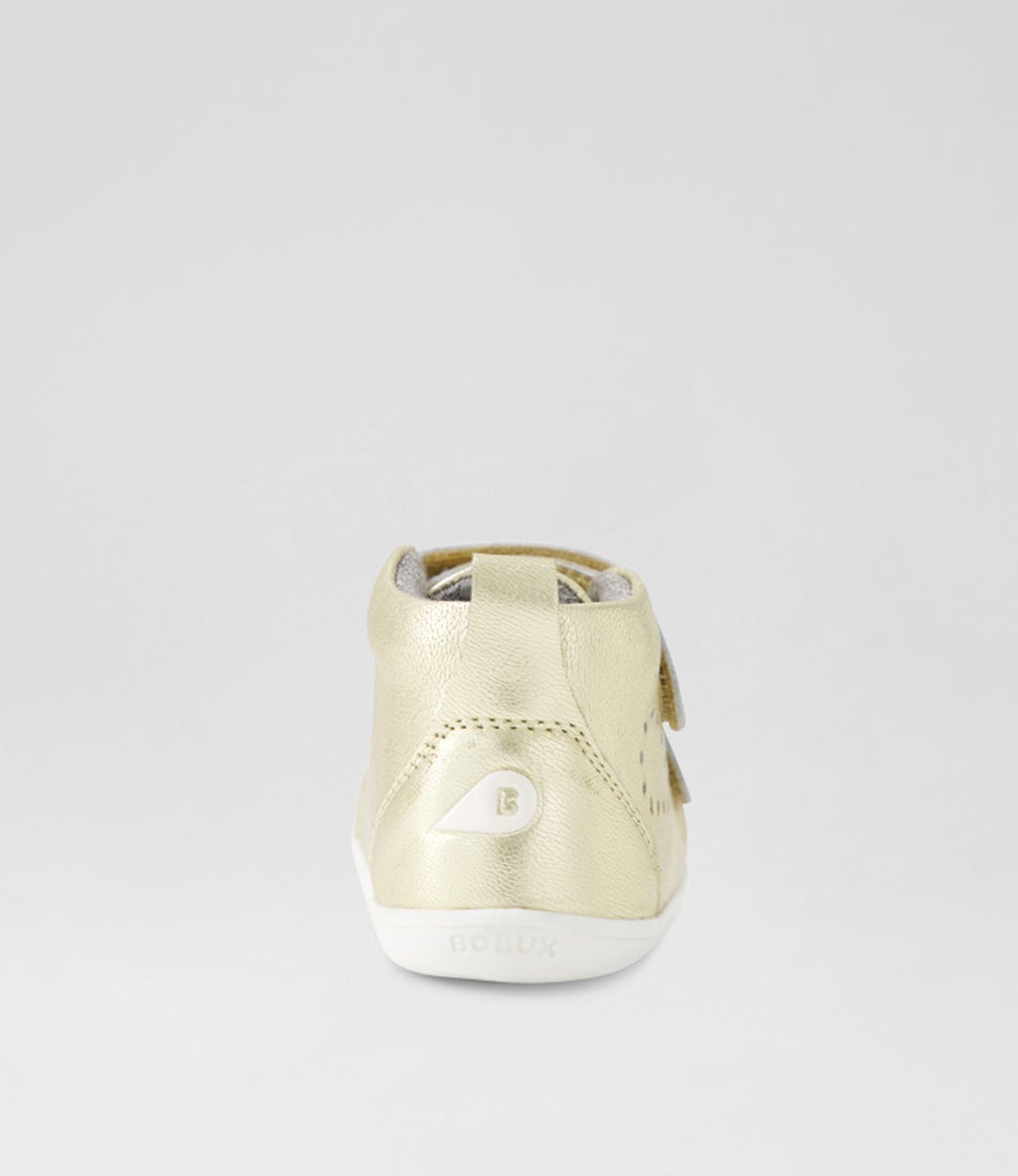 bobux Su Grass Court High Pale Gold Leather Ankle Boots