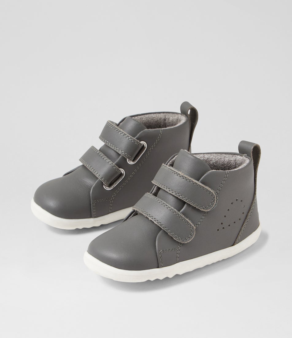 bobux Su Grass Court High Pre Smoke Leather Ankle Boots