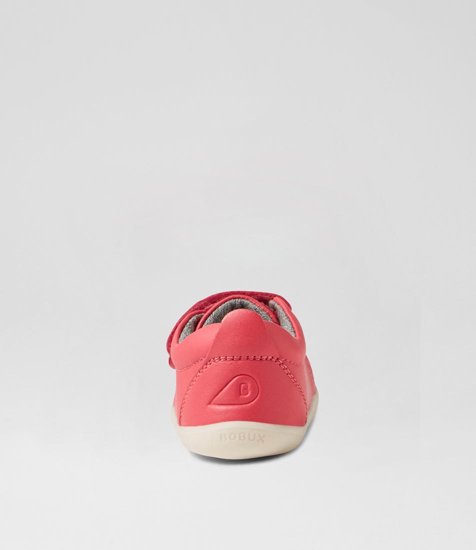 Bobux Su Grass Court Infant Radiant Raspberry Leather Flat Shoes