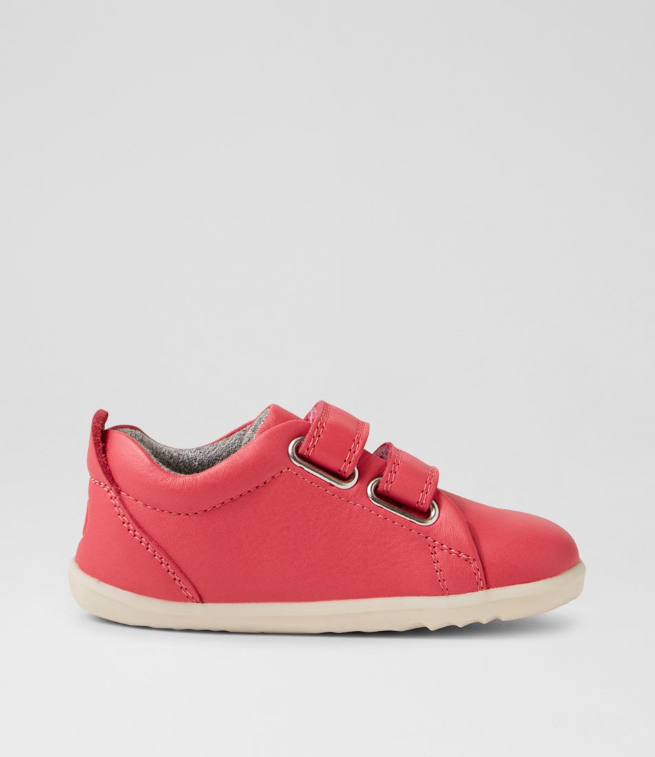 Bobux Su Grass Court Infant Radiant Raspberry Leather Flat Shoes