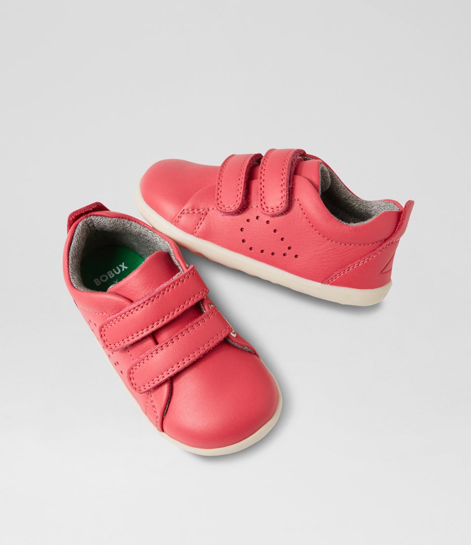 bobux Su Grass Court Infant Radiant Raspberry Leather Flat Shoes