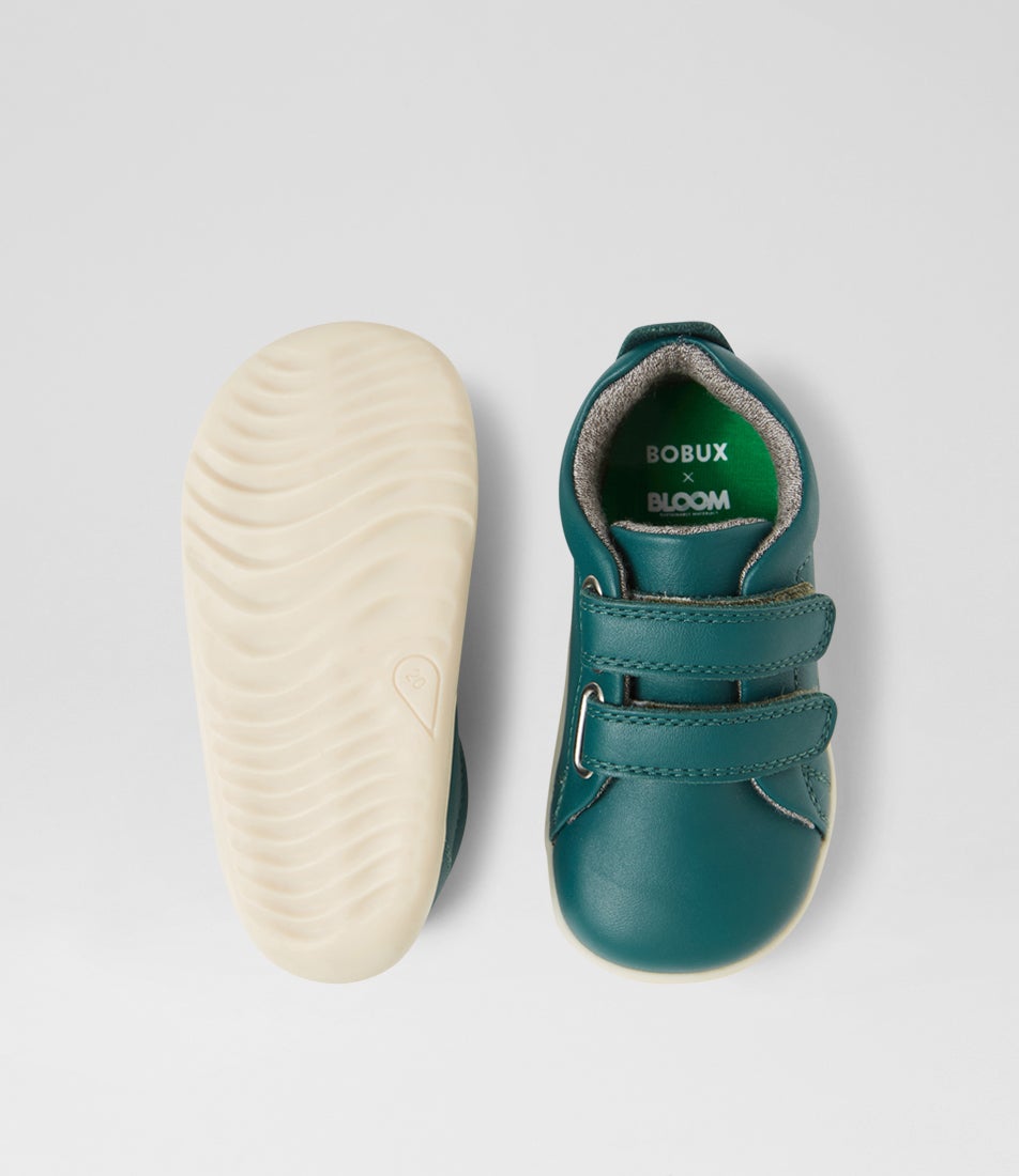 Bobux Su Grass Court Infant Rainforest Leather Flat Shoes