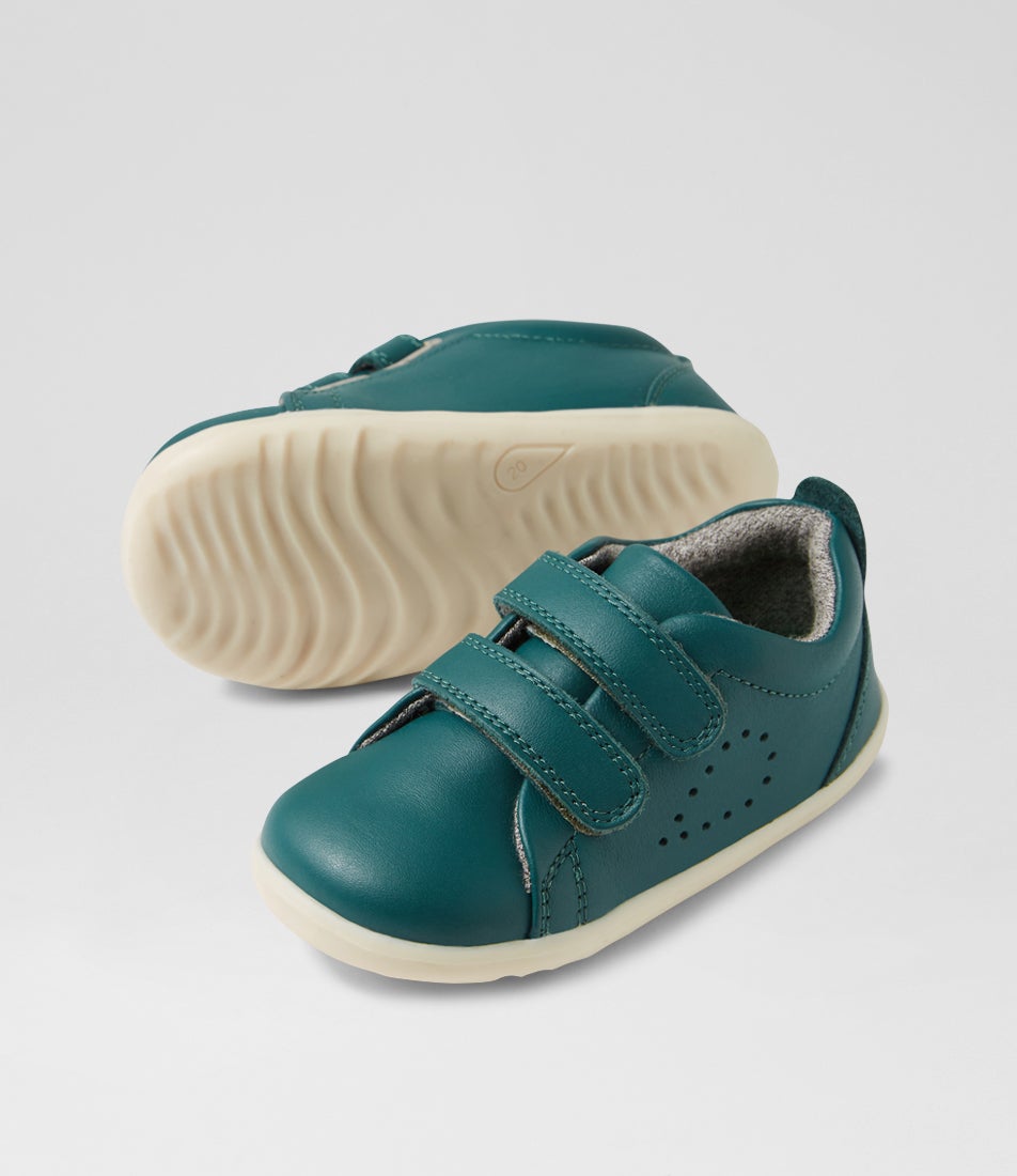 bobux Su Grass Court Infant Rainforest Leather Flat Shoes