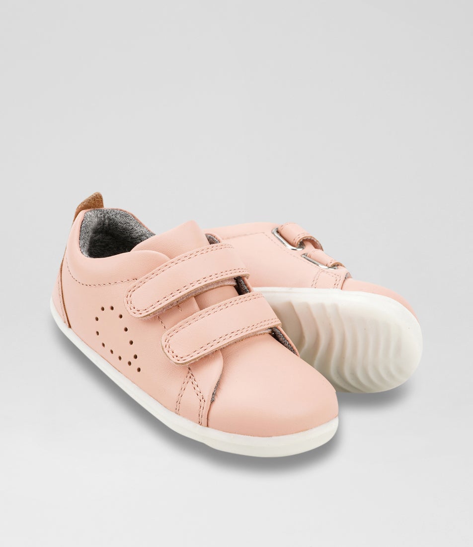 Bobux Su Grass Court Infant Seashell Leather Flat Shoes