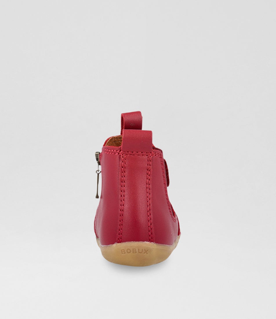 Bobux Su Jodhpur Infant Cranberry Leather Chelsea Boots