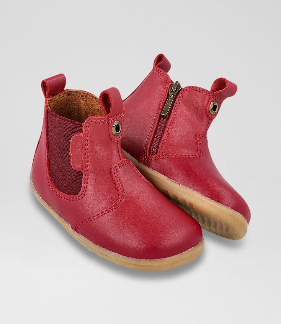 Bobux Su Jodhpur Infant Cranberry Leather Chelsea Boots