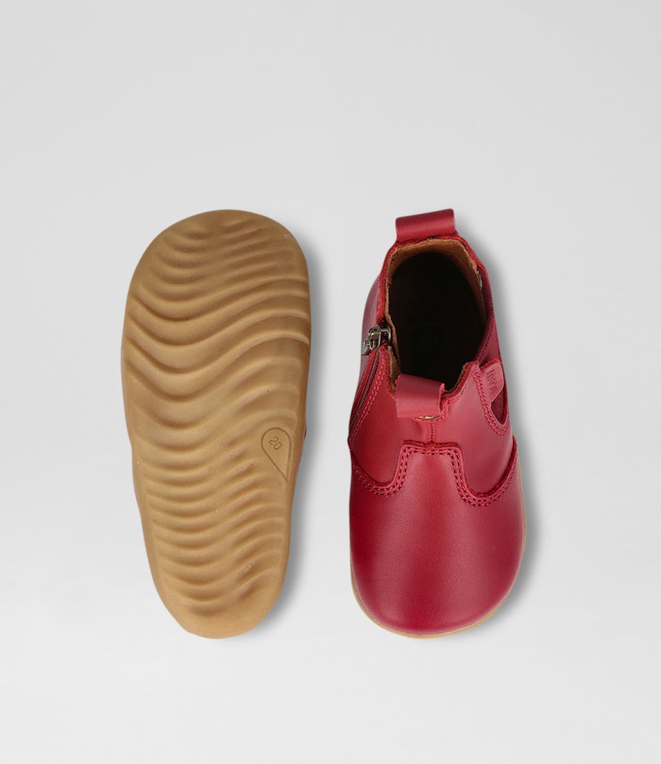 Bobux Su Jodhpur Infant Cranberry Leather Chelsea Boots