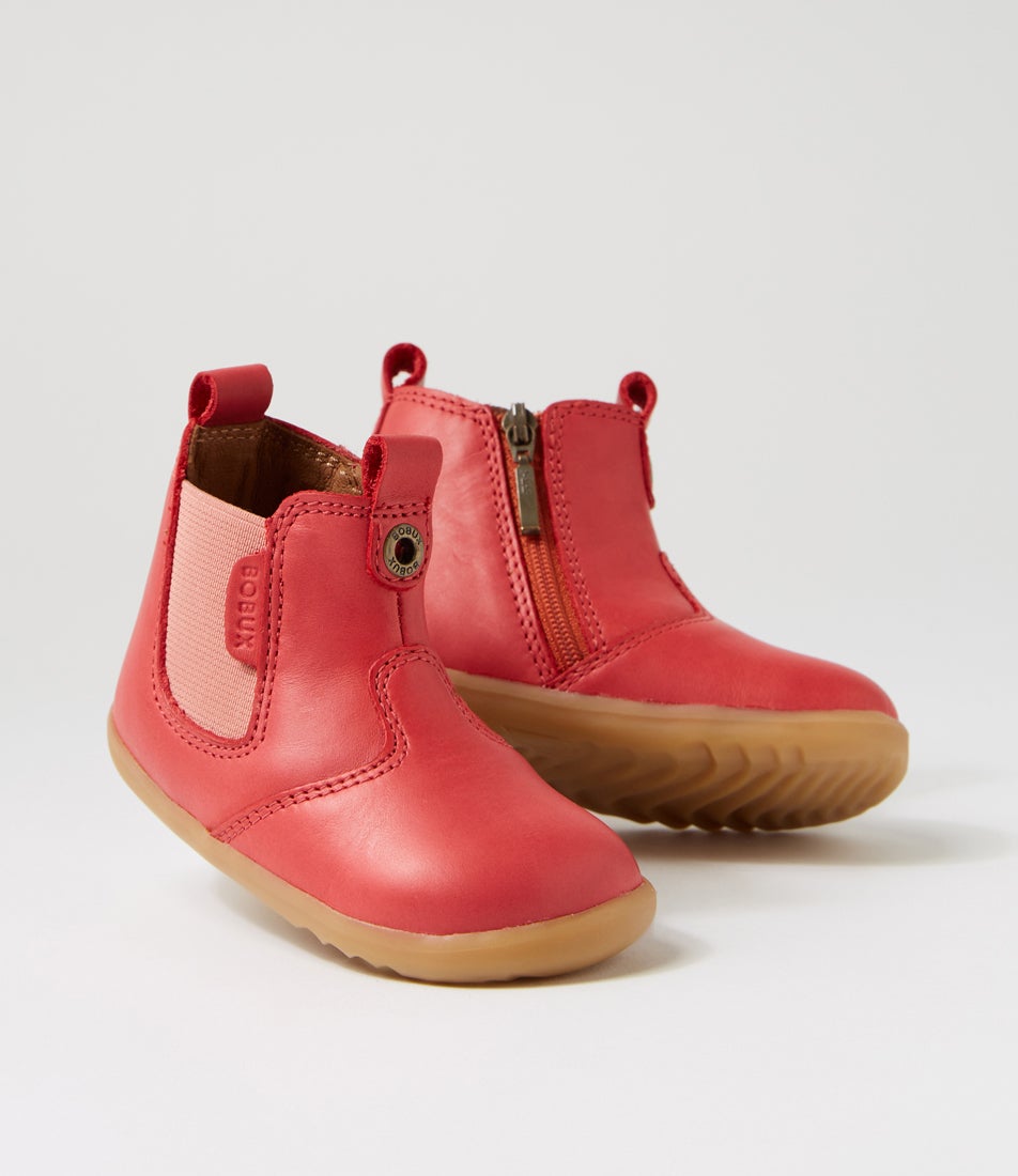 Bobux Su Jodhpur Infant Mineral Red Rose Leather Chelsea Boots