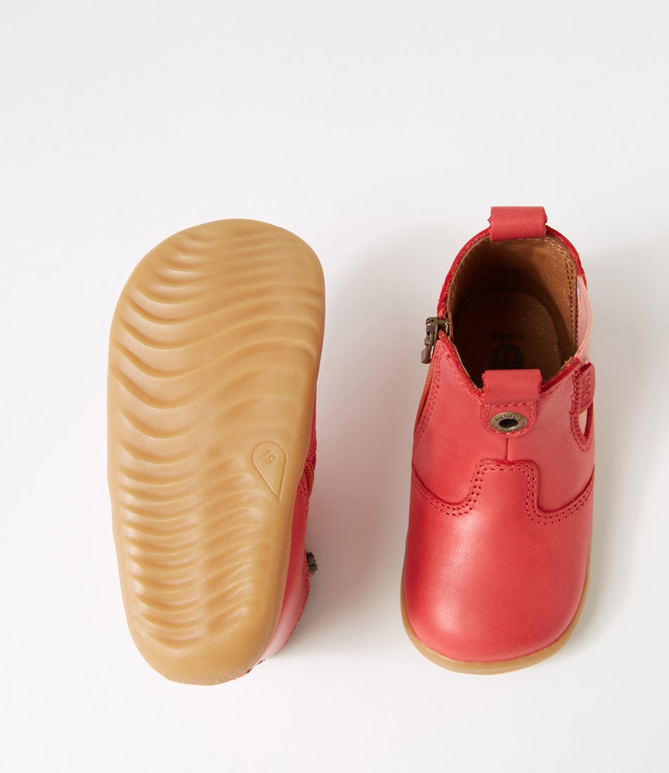 Bobux Su Jodhpur Infant Mineral Red Rose Leather Chelsea Boots