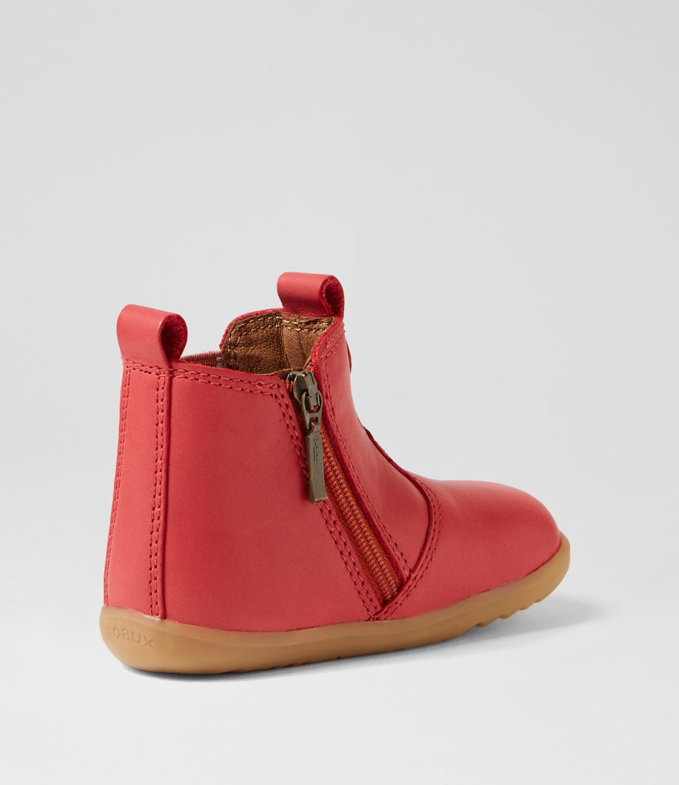 Bobux Su Jodhpur Infant Mineral Red Rose Leather Chelsea Boots