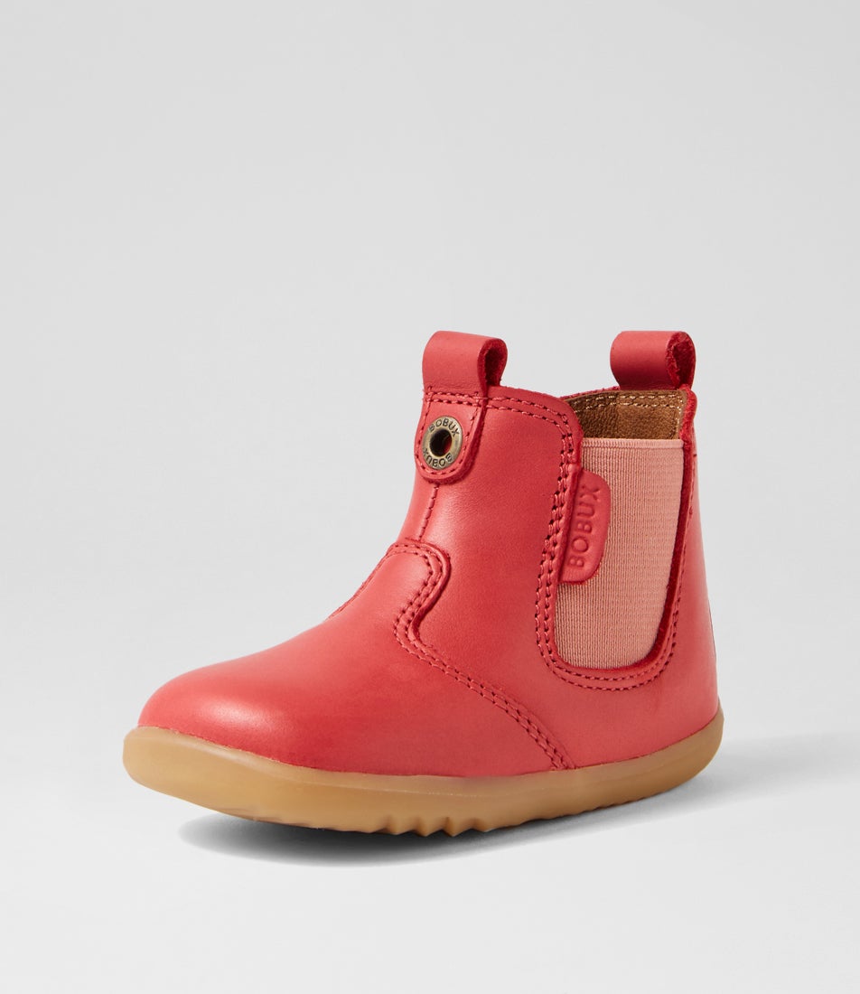 bobux Su Jodhpur Infant Mineral Red Rose Leather Chelsea Boots