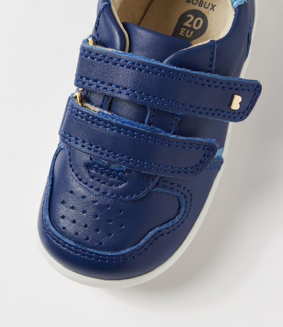 Bobux Su Riley Infant Blueberry Powder Blue Leather Sneakers