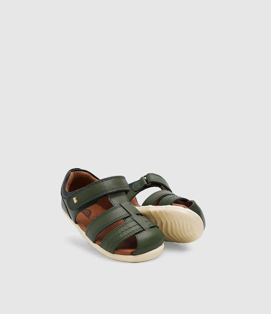 Bobux Su Roam Infant Forest Navy Leather Canvas Sandals