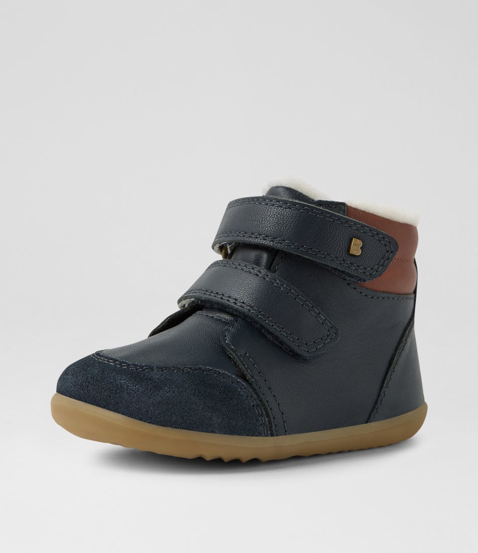 Bobux Su Timber Arctic Infant Navy Leather Ankle Boots