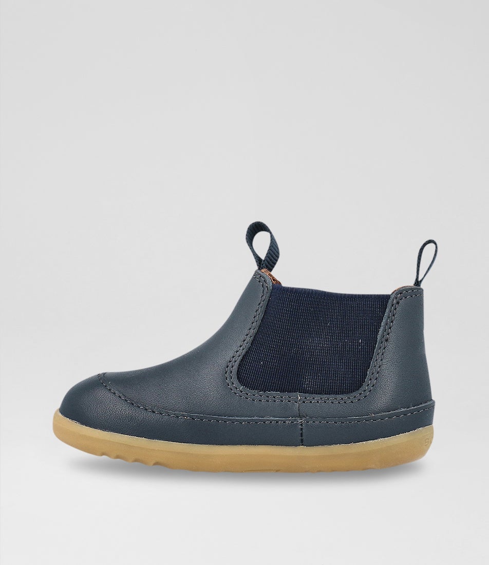 bobux Su Traveler Infant Navy Leather Chelsea Boots