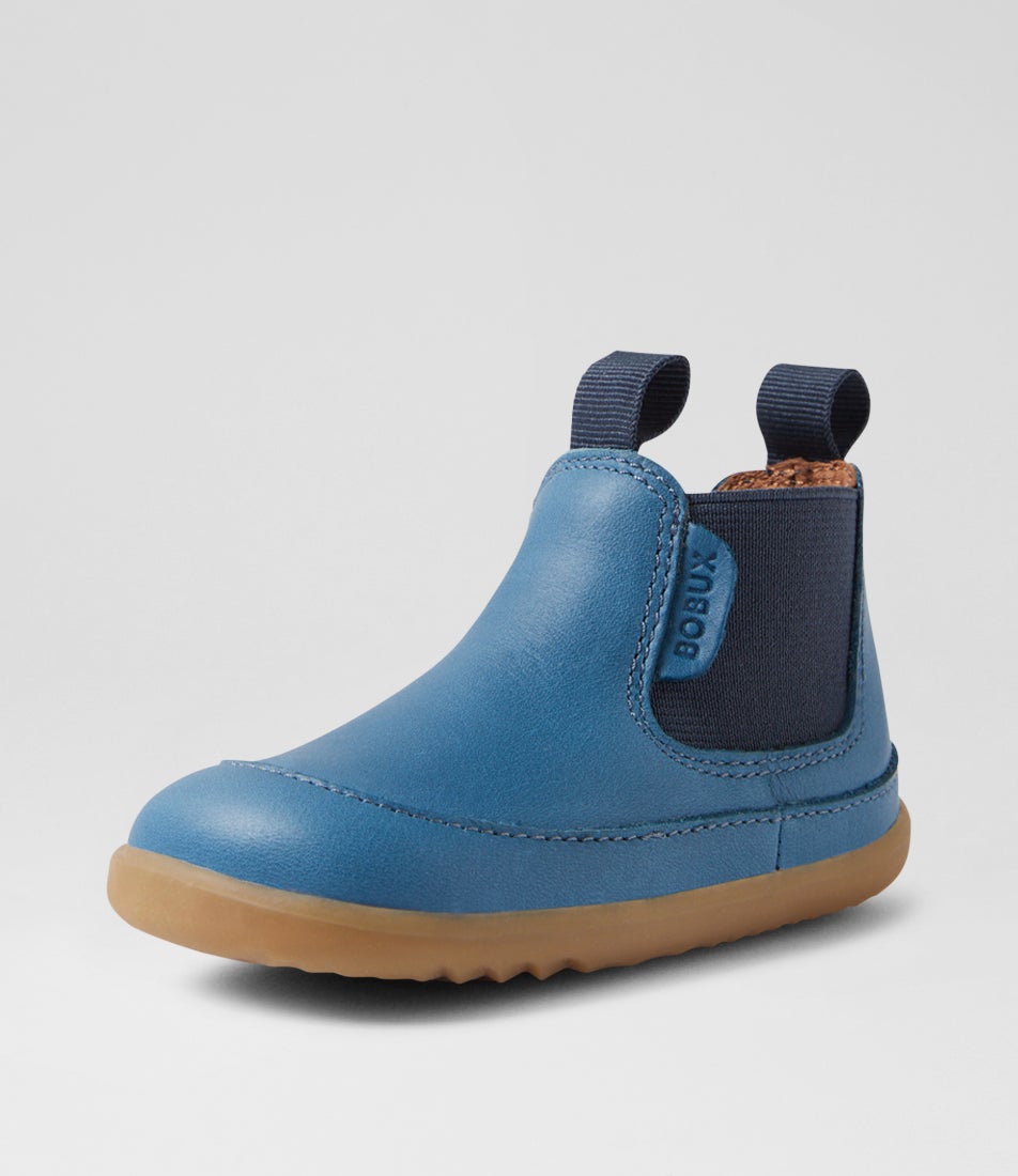 Bobux Su Traveler Infant Tidal Teal Leather Chelsea Boots