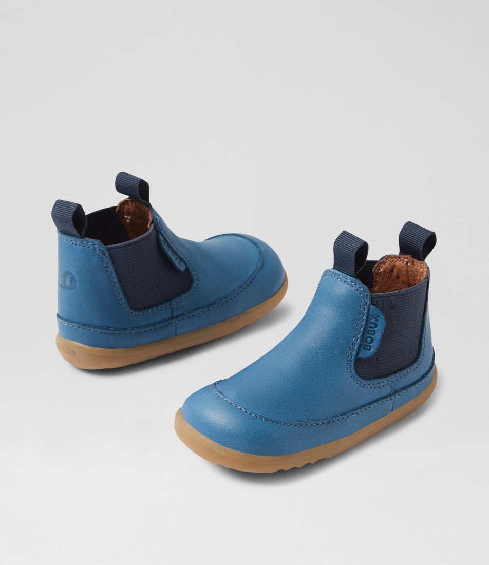 bobux Su Traveler Infant Tidal Teal Leather Chelsea Boots