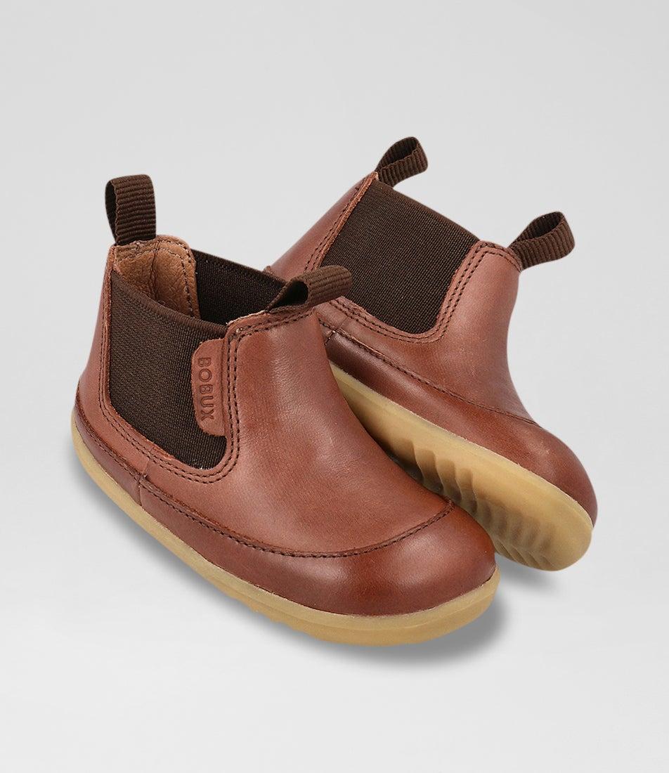 Bobux Su Traveler Infant Toffee Leather Chelsea Boots