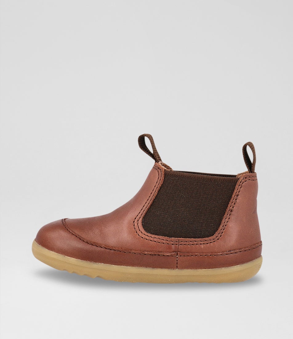bobux Su Traveler Infant Toffee Leather Chelsea Boots