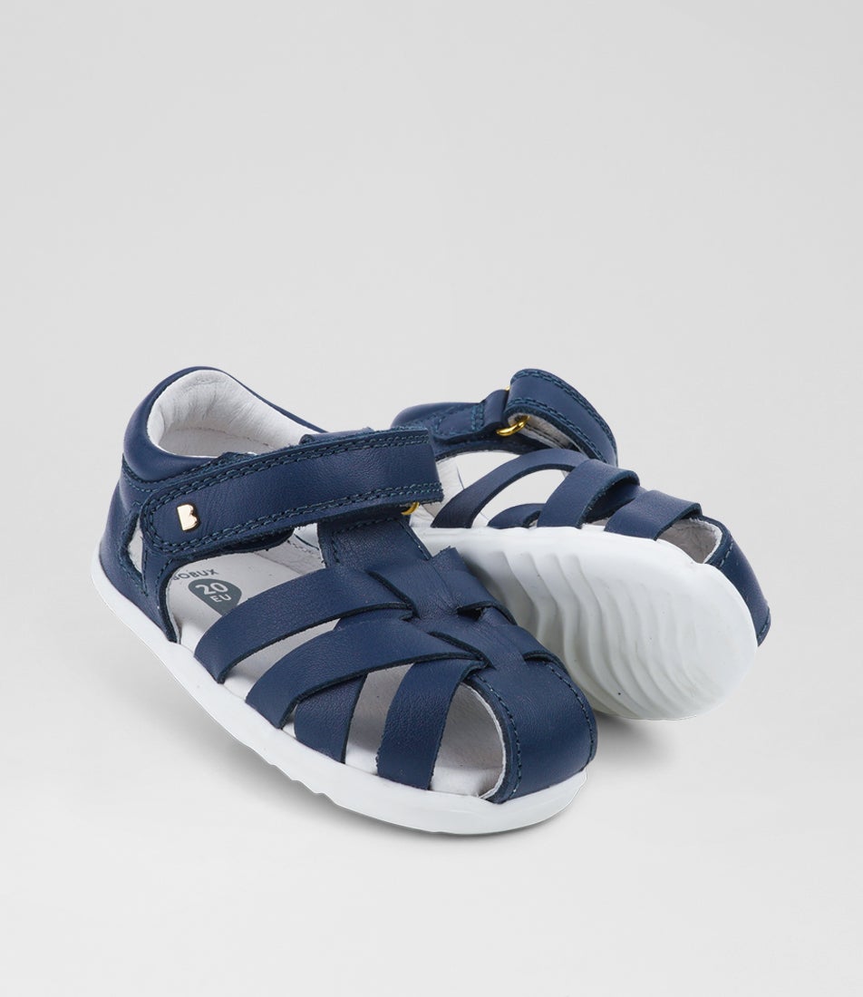 Bobux Su Tropicana 2 Infant Navy Leather Flat Shoes