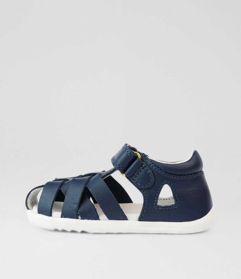 bobux Su Tropicana 2 Infant Navy Leather Flat Shoes