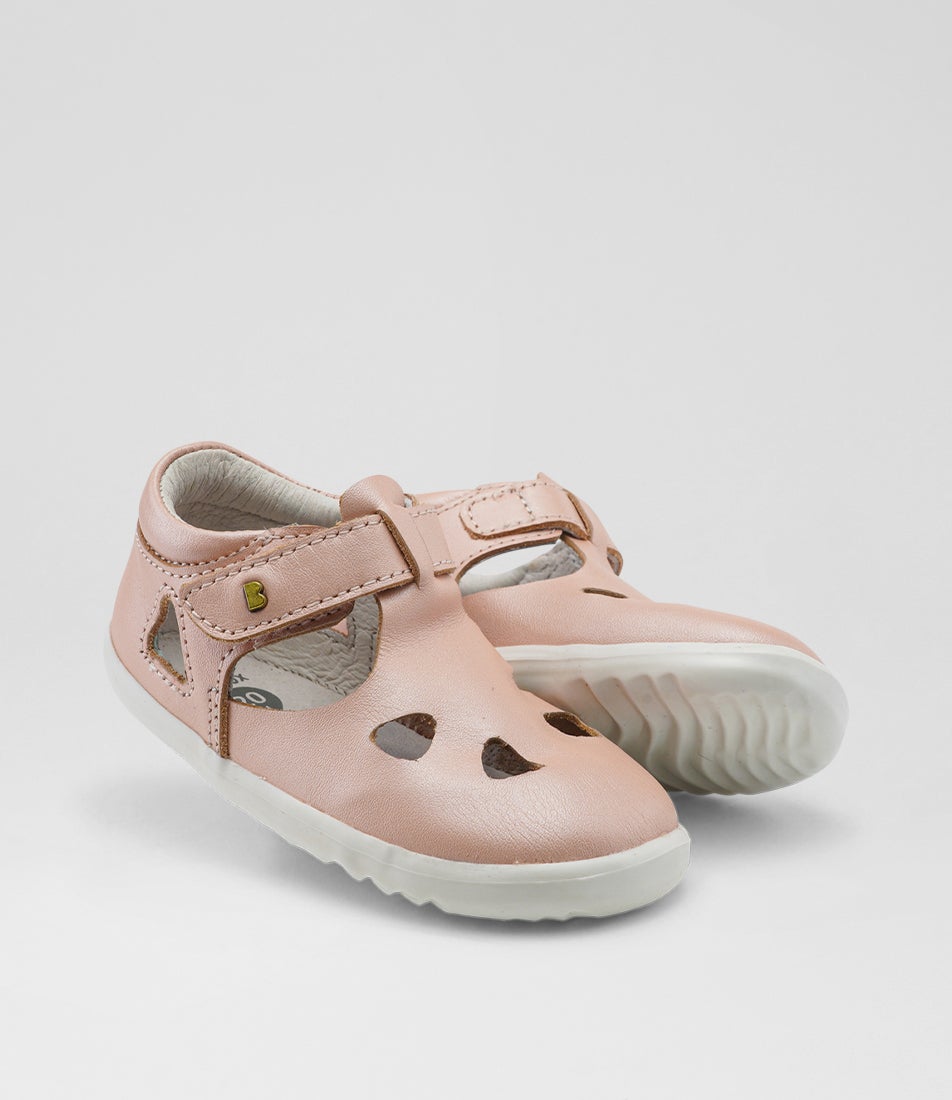 Bobux Su Zap 2 Infant Seashell Shimmer Leather Flat Shoes