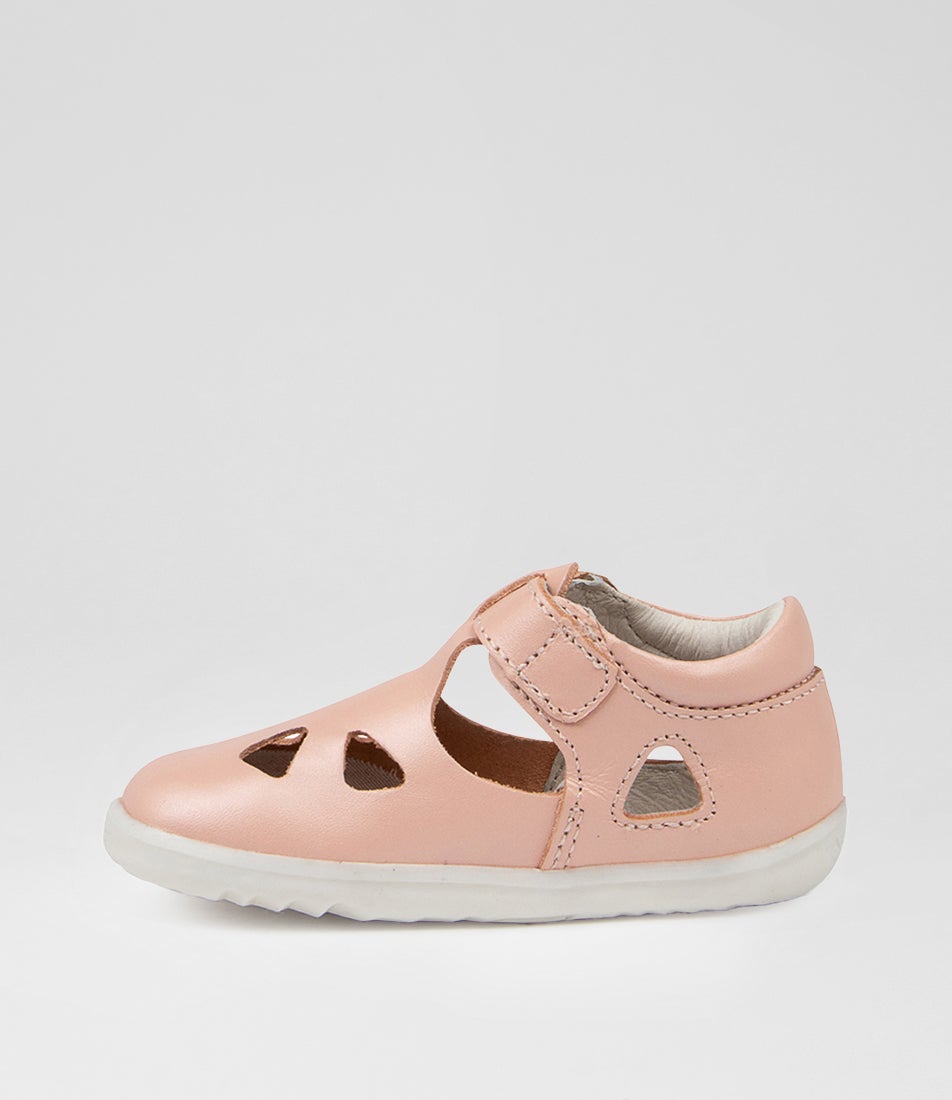 Bobux Su Zap 2 Infant Seashell Shimmer Leather Flat Shoes