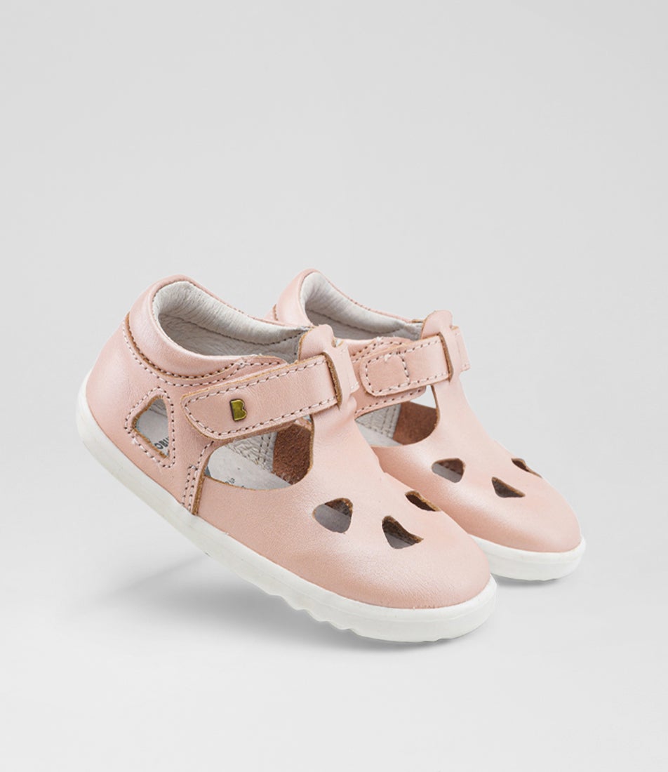 bobux Su Zap 2 Infant Seashell Shimmer Leather Flat Shoes