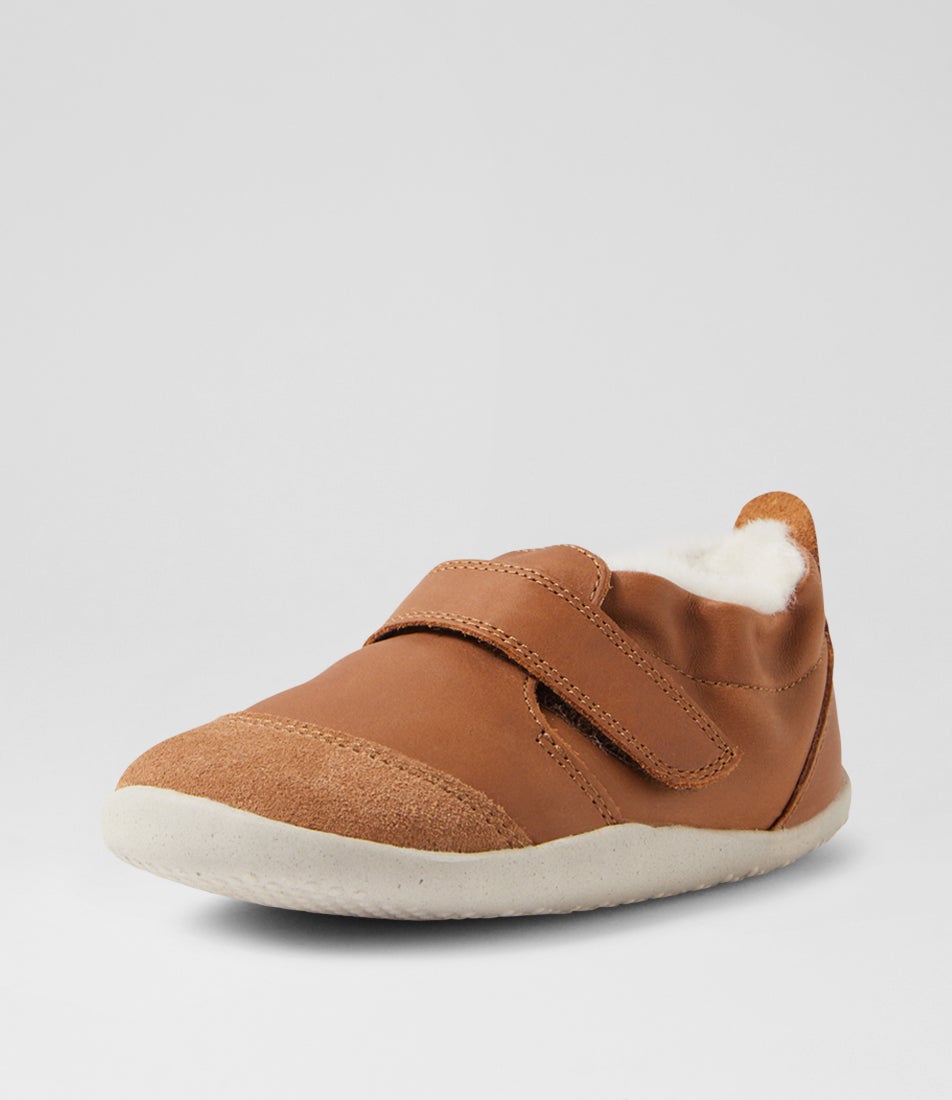 Bobux Xp Marvel Arctic Infant Caramel Leather Flat Shoes