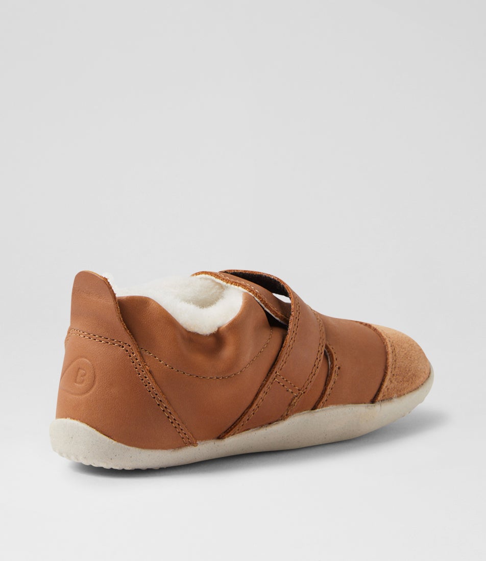 Bobux Xp Marvel Arctic Infant Caramel Leather Flat Shoes