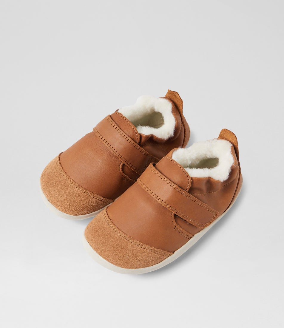 bobux Xp Marvel Arctic Infant Caramel Leather Flat Shoes
