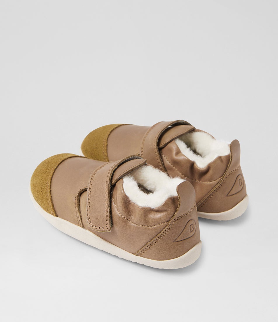 bobux Xp Marvel Arctic Infant Olive Leather Flat Shoes